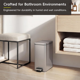 Sleek silver finish complements modern bathrooms and resists smudges.