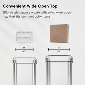 EKO Urban built-in bag fixer keeps liners secure during use.