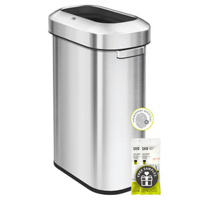 EKO Urban 24Gal open-top trash can front view for quick disposal in busy spaces.