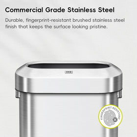EKO Urban 24Gal trash can with detached lid for easy cleaning and bag changes.