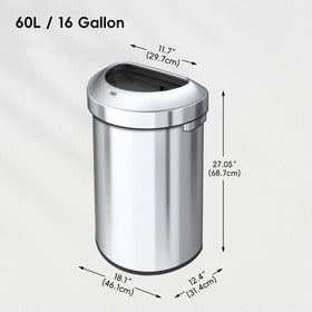 EKO Urban 60L wide opening enables quick, tidy trash disposal.