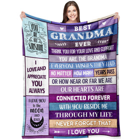 Ekpvgit grandma blanket front view shows generous 60x50 inch size for gifting