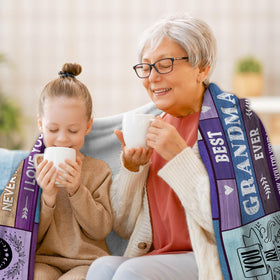 Ekpvgit grandma blanket on sofa demonstrates comfortable warmth for lounging