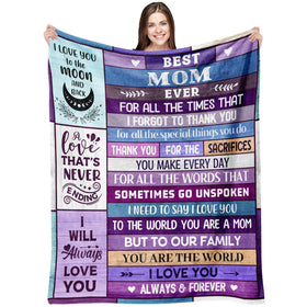 Ekpvgit Mothers Day blanket with soft flannel for cozy couch warmth