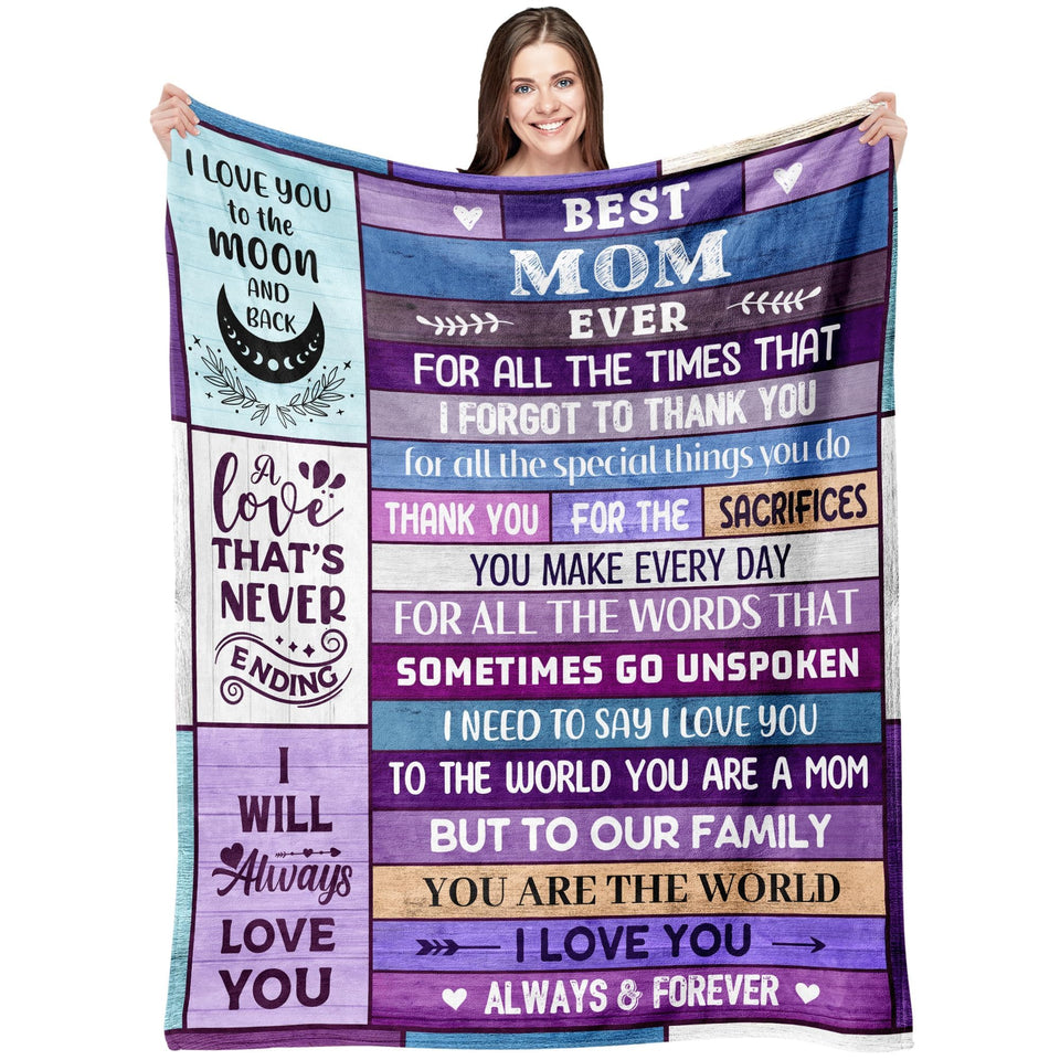 Ekpvgit Mothers Day blanket with soft flannel for cozy couch warmth