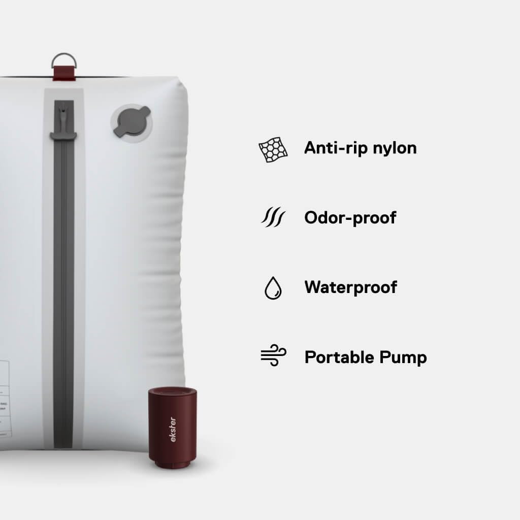 Compact Ekster Travel Pack fits neatly in a carry-on or backpack