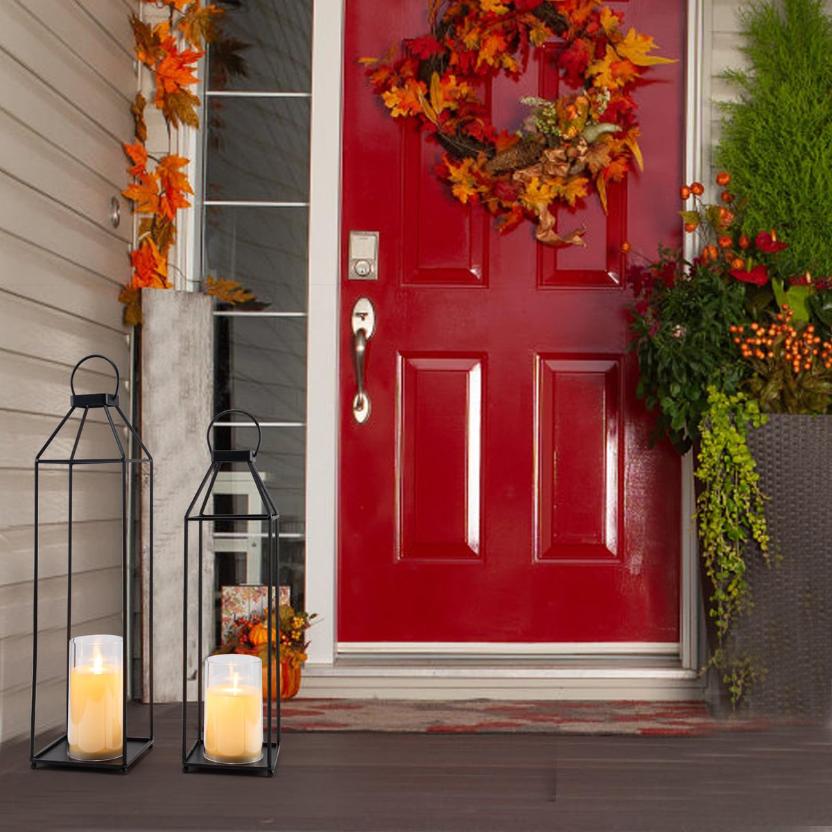 ELEATTRUN outdoor lantern tall floor for patio centerpiece.