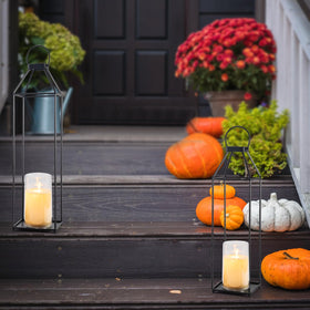 ELEATTRUN porch decor lantern set adds cozy charm to spaces.