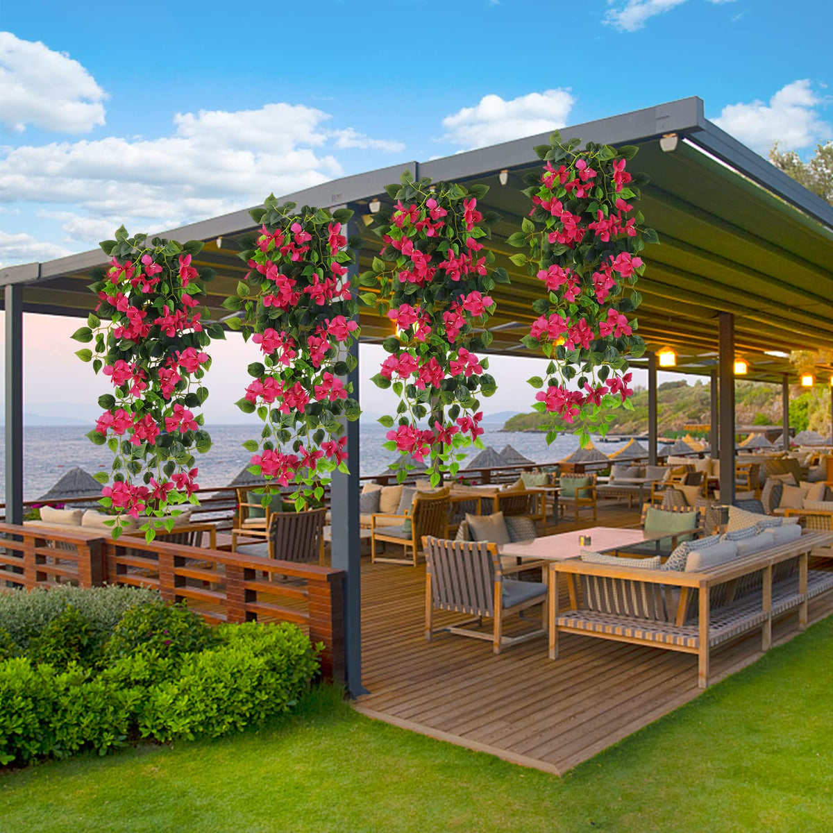 Elecxlink bougainvillea decor for indoor and outdoor spaces creates vivid garden vibes.
