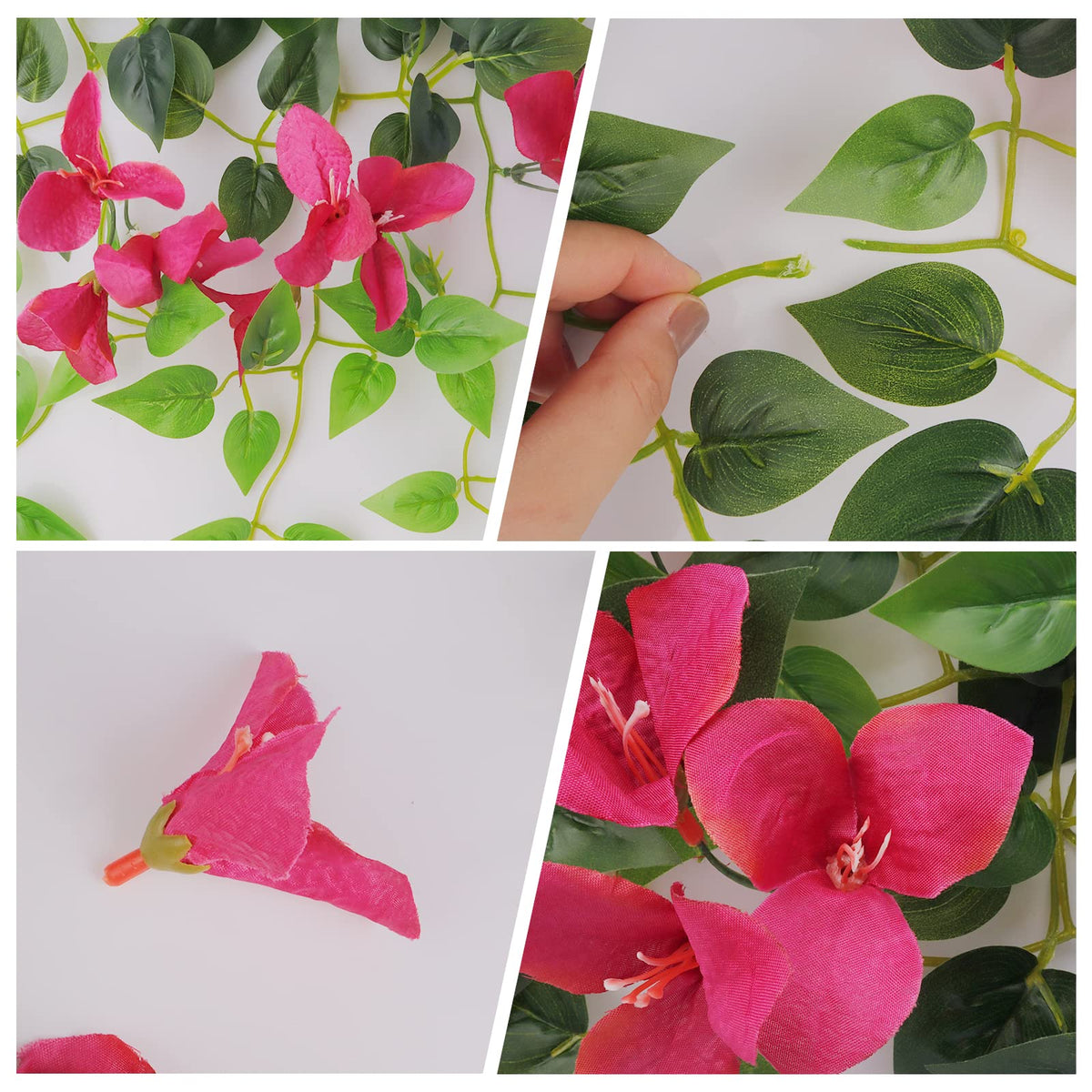 Elecxlink UV-resistant artificial plants outdoors preserve color for patios and gardens.