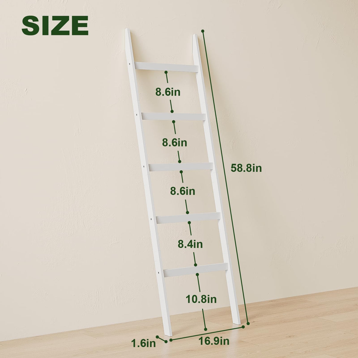 EleganfurHony towel rack with five tiers supports towels and blankets.