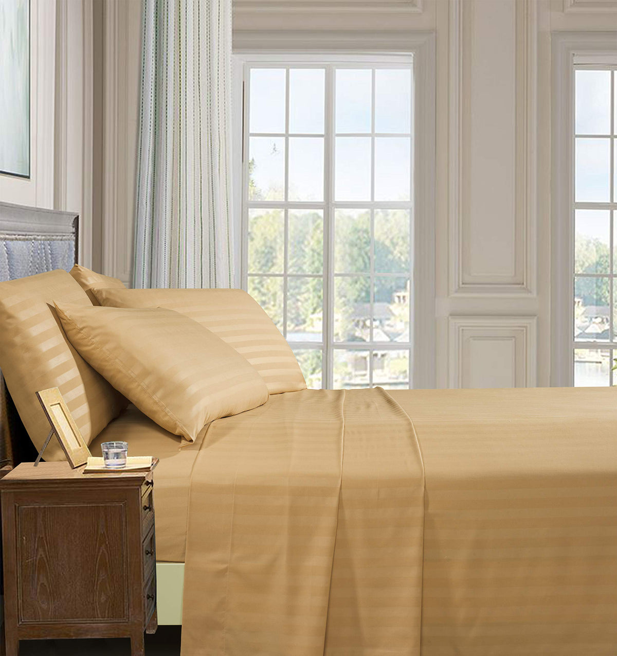 Elegant Comfort 100gsm microfiber fabric feels silky soft and easy to care.