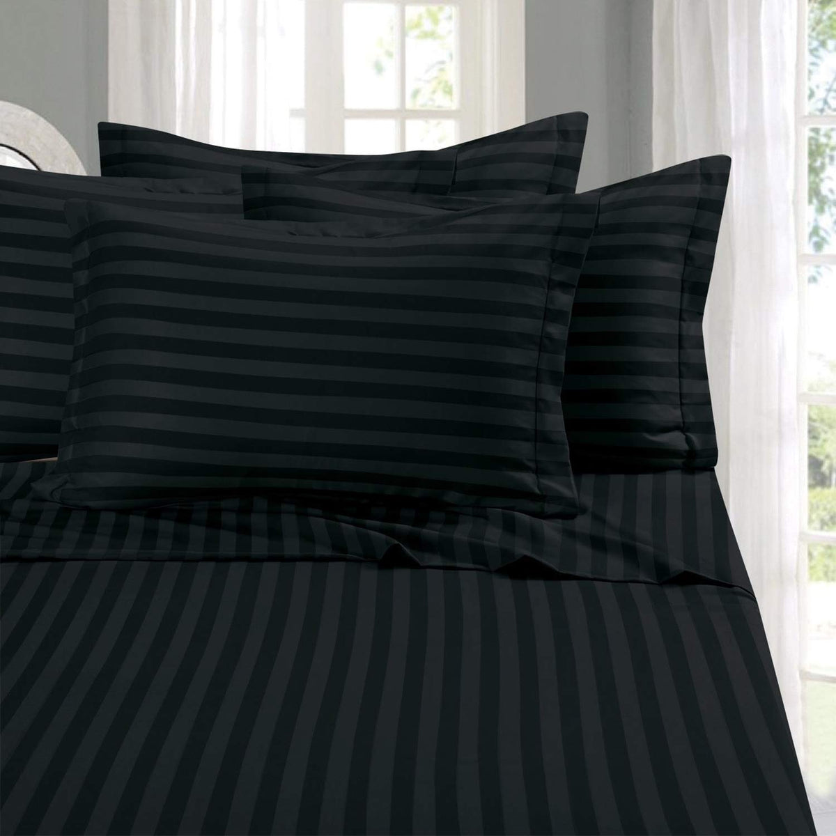 Elegant Comfort 6-piece sheet set flat sheet shows silky softness for luxurious nights