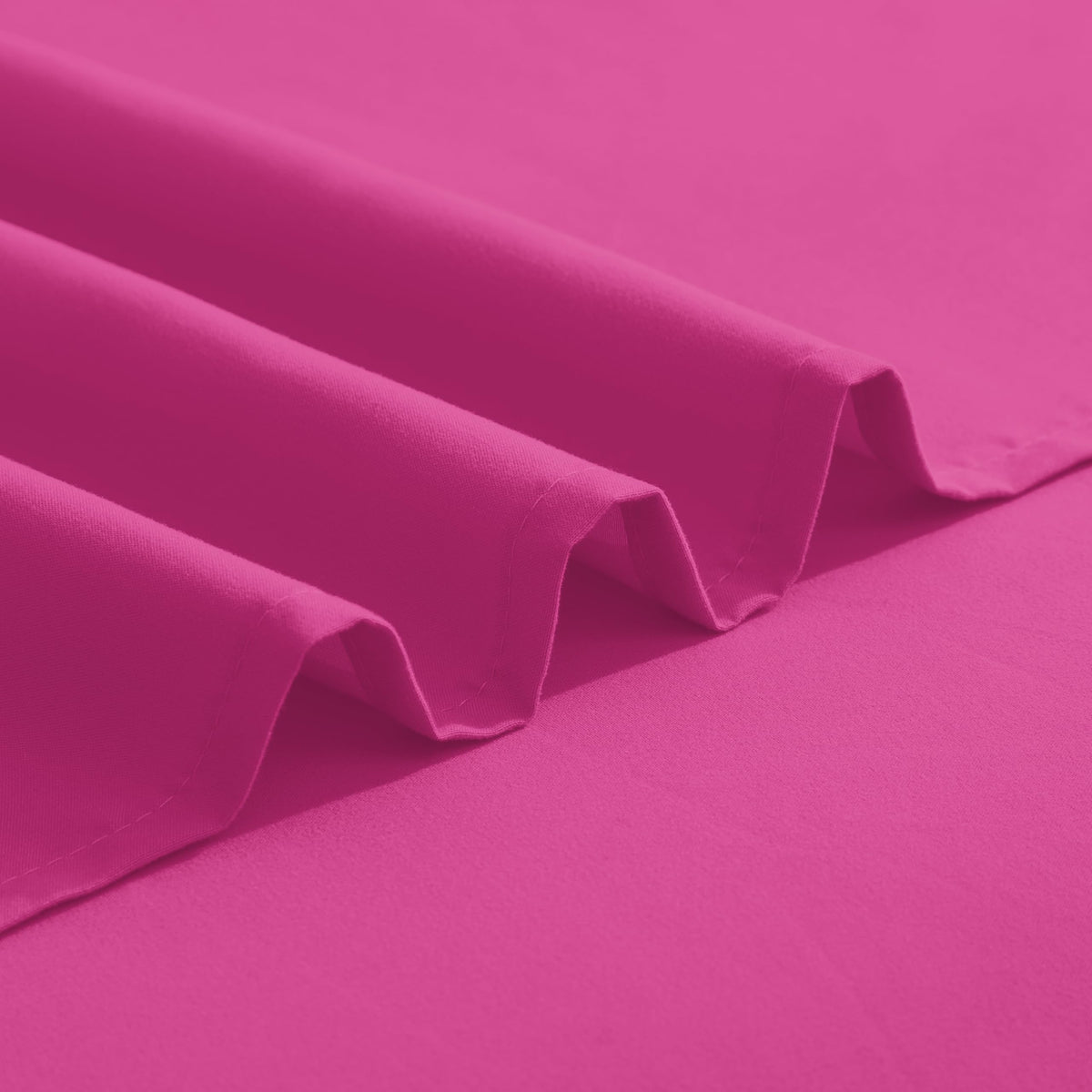 Color-fast fabric maintains vibrant hot pink shade over many washes.