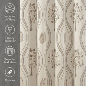 Elegant Comfort beige curtains suited for living room or nursery