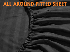 Elegant Comfort dobby stripe pattern adds stylish texture to any bed