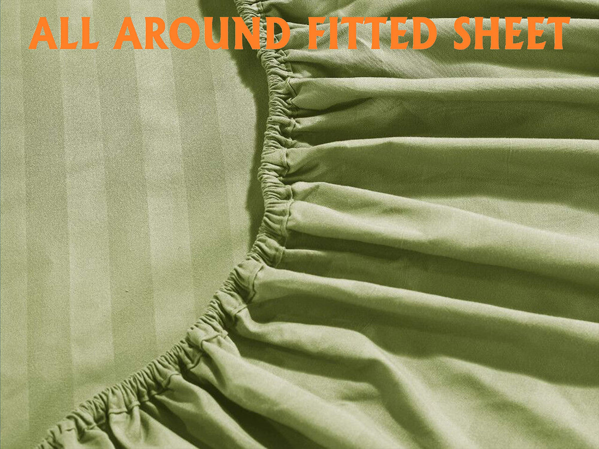 Elegant Comfort fitted sheet with deep pockets keeps mattress secure.