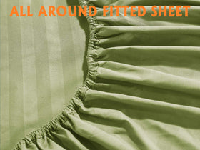 Elegant Comfort fitted sheet with deep pockets keeps mattress secure.