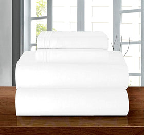 Elegant Comfort king flat sheet 102x105 inches for a smooth, cool sleep surface