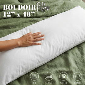 Long-back rectangular pillow displayed as a stylish bed bolster
