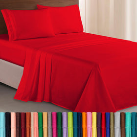 Elegant Comfort luxurious 1500 microfiber bed sheet set offers lasting softness.