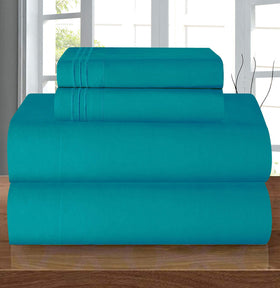 Elegant Comfort luxury sheet set flat sheet close-up shows silky softness for dreamy nights.