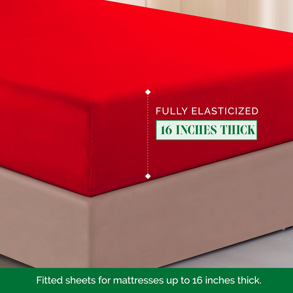 Elegant Comfort red hotel-quality bedding for bold, vibrant bedrooms.