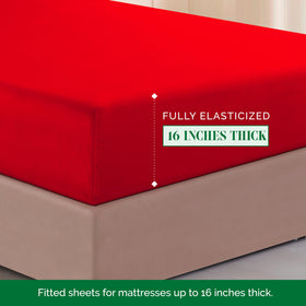 Elegant Comfort red hotel-quality bedding for bold, vibrant bedrooms.