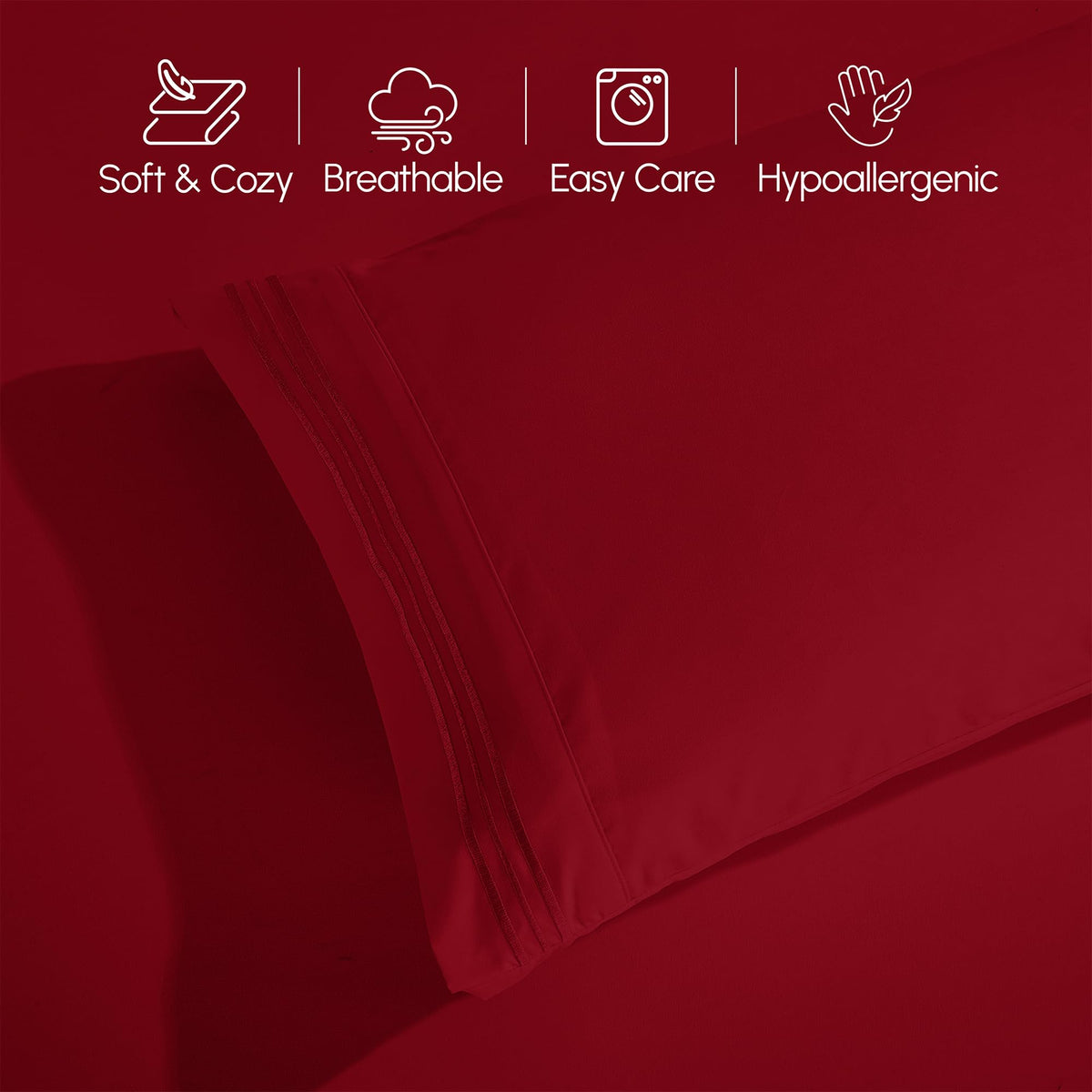 Elegant Comfort soft-brushed microfiber finish feels silky against skin.