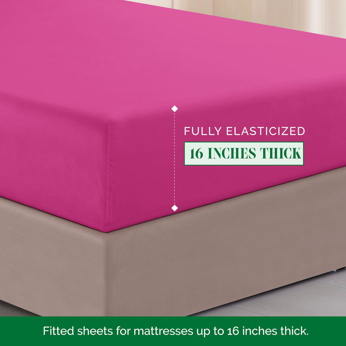 Wrinkle- and fade-resistant microfiber sheets stay smooth after washing.