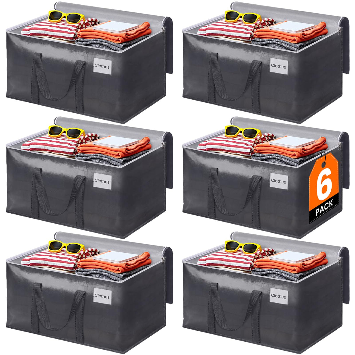 ElegantArray 6-pack moving bags heavy-duty in use for relocation