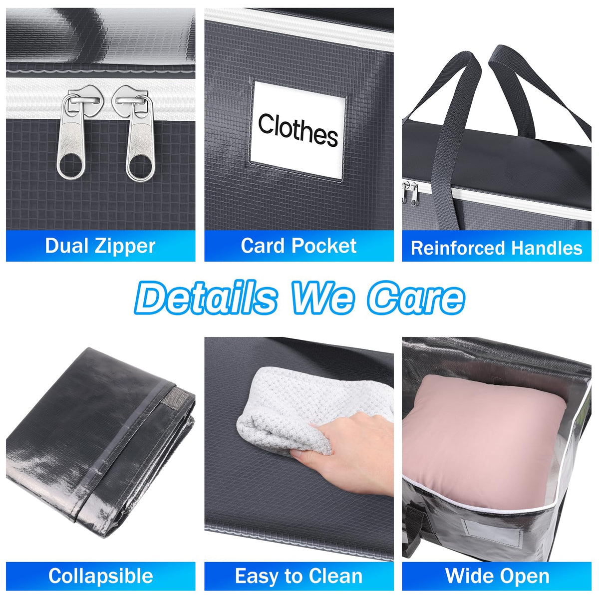 ElegantArray padded handles with cross-stitch reinforce comfortable carrying