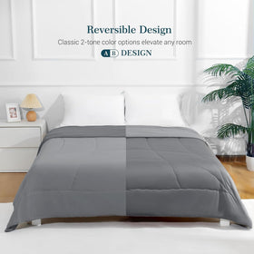 Elegear lightweight comforter provides airy warmth without bulk.