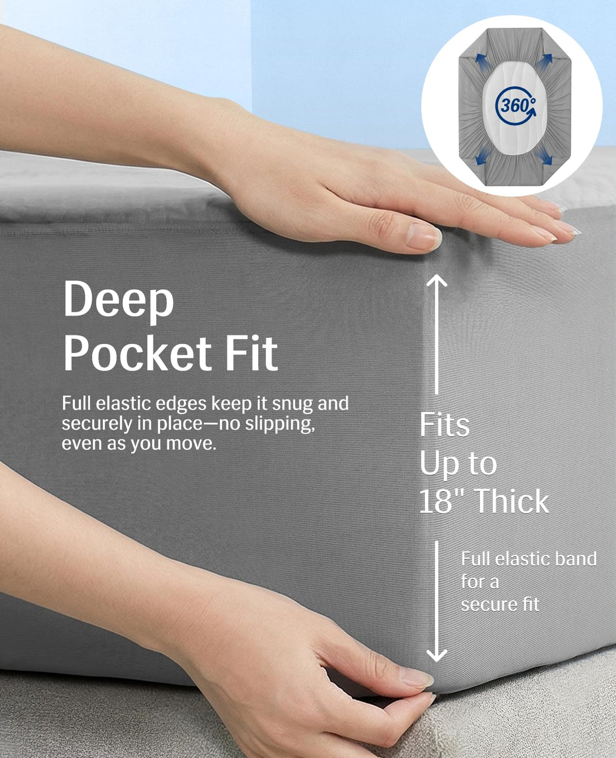 Machine washable cover keeps softness and cooling performance after washes.