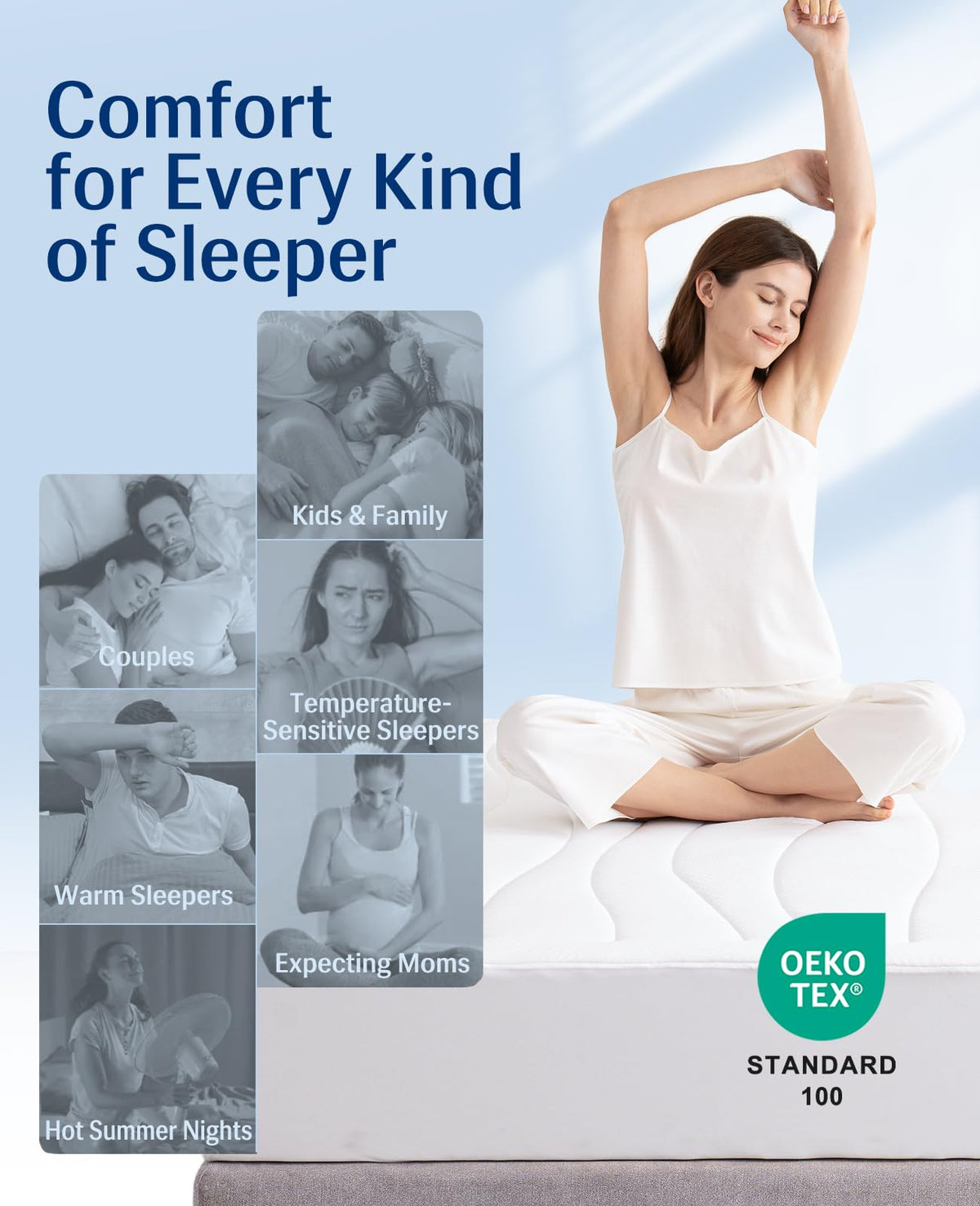 Elegear overnight cooling effect for a refreshed morning.