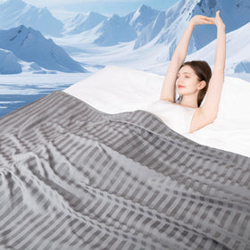 Elegear king-size cooling blanket close-up shows Arc-Chill fabric and cooling texture.