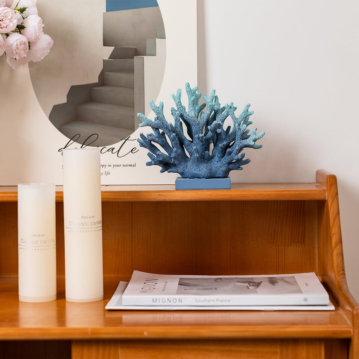 Elegondrar resin coral statue adds ocean-inspired charm to any shelf or table.