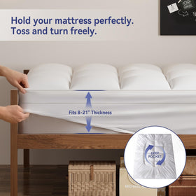 ELEMUSE back-to-school dorm essential topper on a tidy dorm setup.