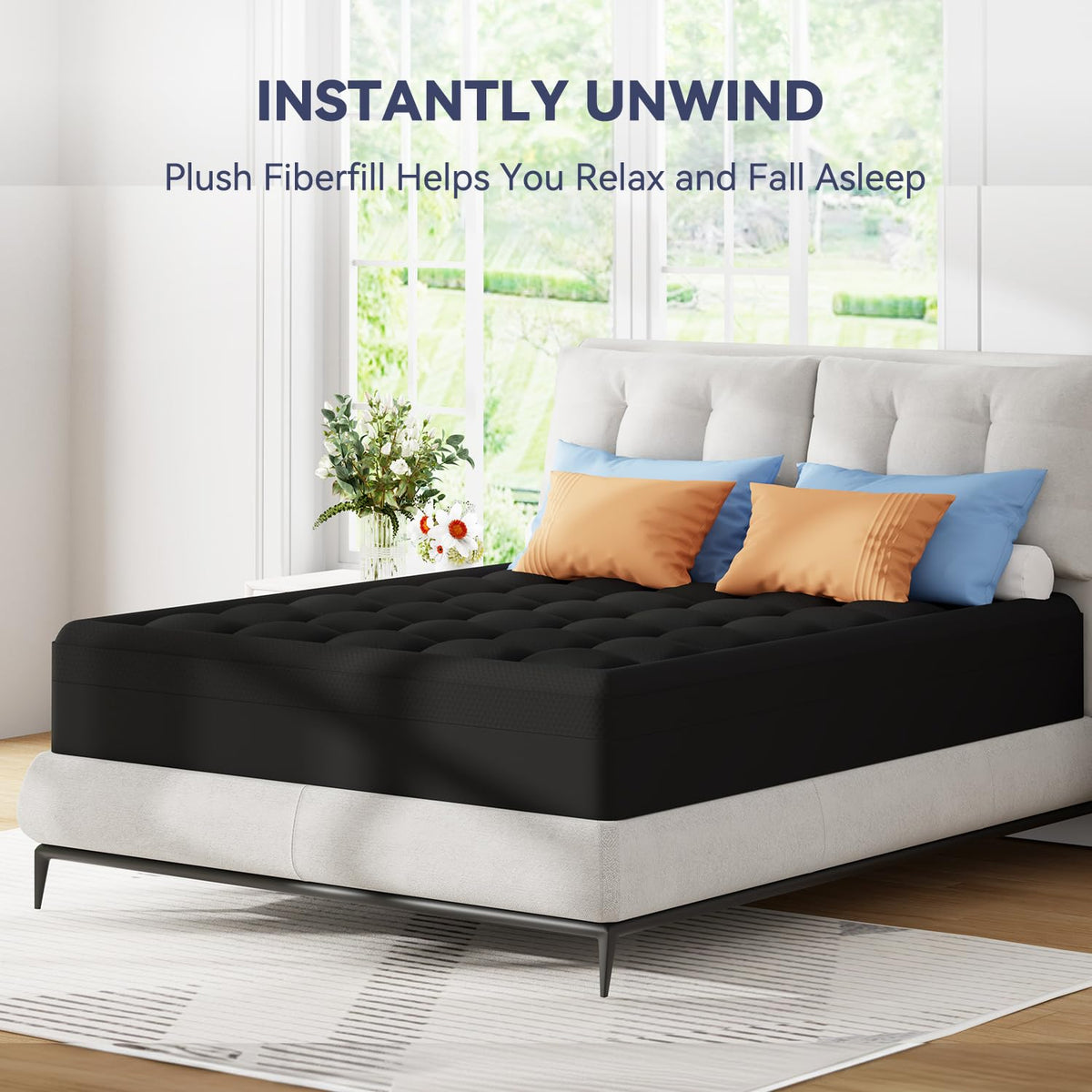 ELEMUSE easy setup on bed for instant comfort