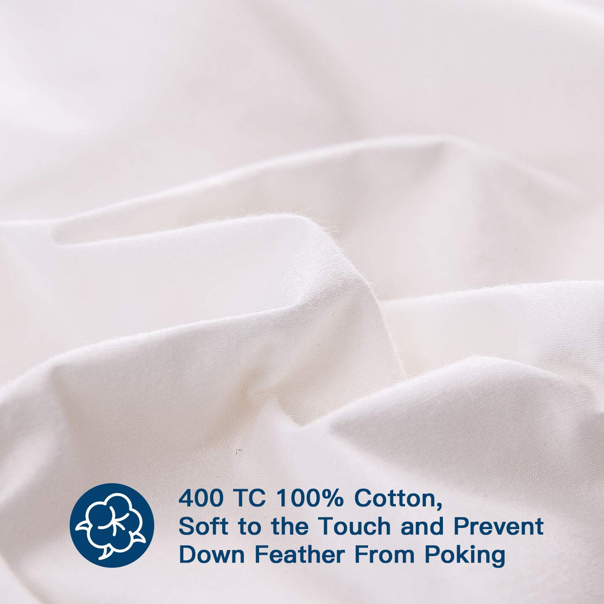 ELEMUSE 400TC Egyptian cotton cover feels soft and breathable.