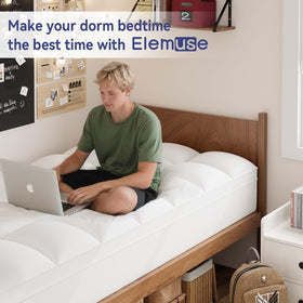 ELEMUSE topper suits girls and guys dorm rooms as a versatile upgrade.