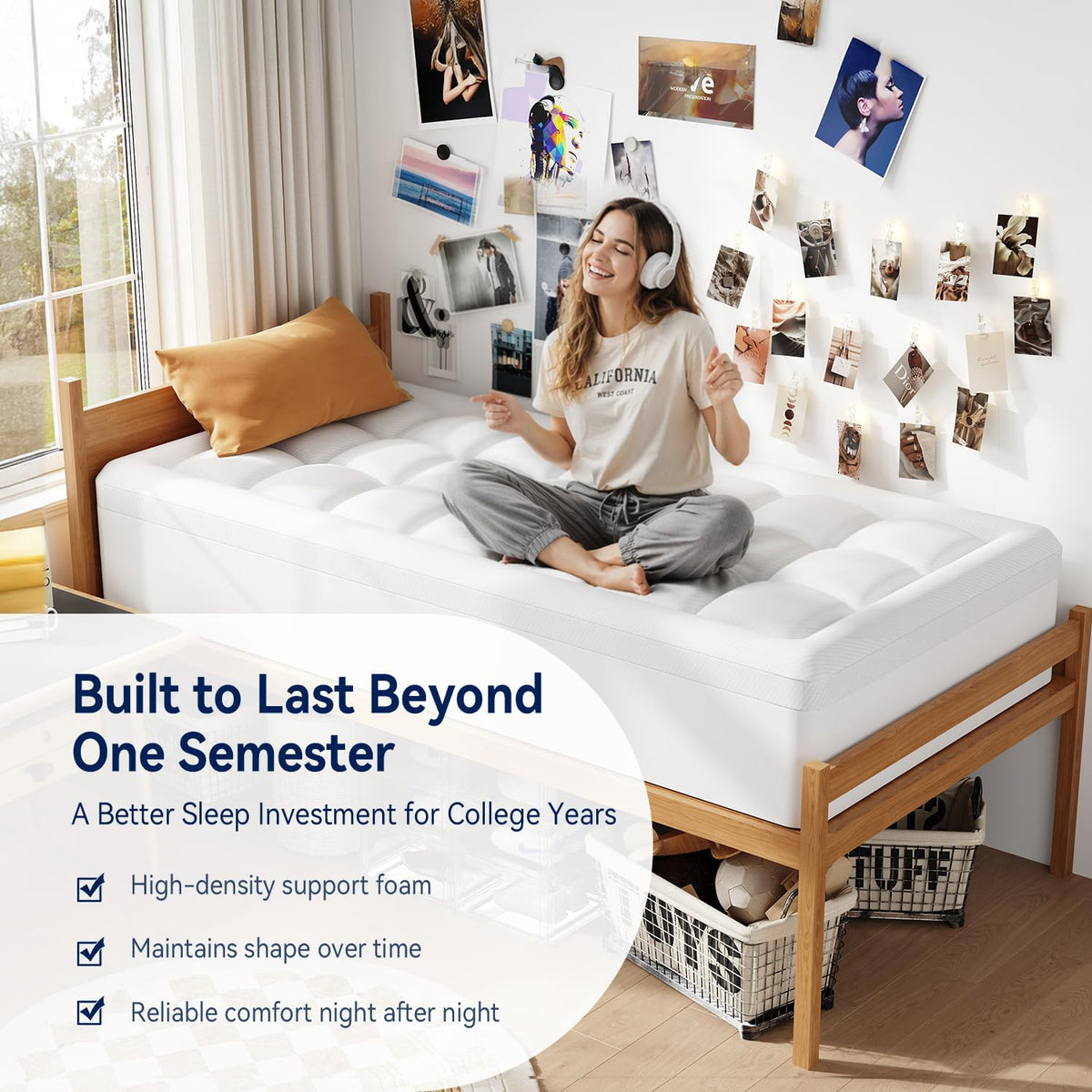 Soft plush pillow-top detail providing gentle cushioning.