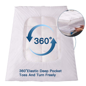 ELEMUSE topper fits deep-pocket mattresses up to 21 inches.