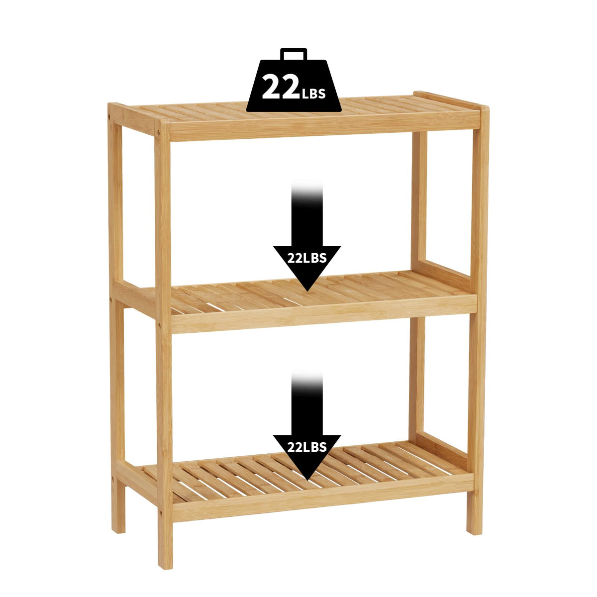 Elepude Bamboo Shelf corner fit, fits tight spaces.