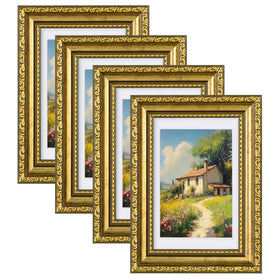 eletecpro 4x6 gold frame set ready for wall display or tabletop decor