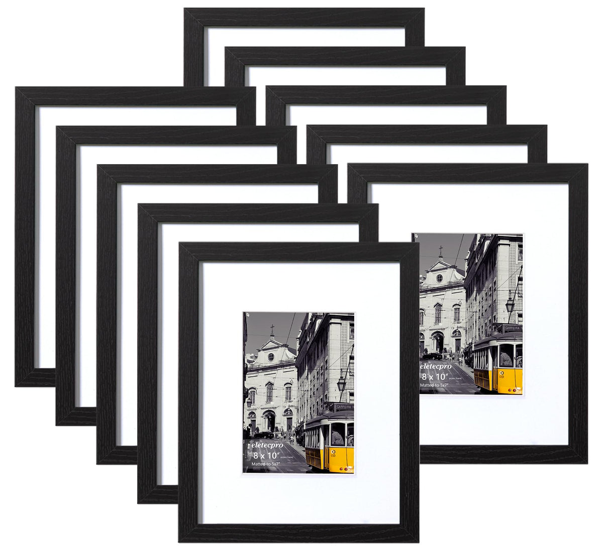 eletecpro 8x10 frame set with black acrylic front offers crisp gallery displays.