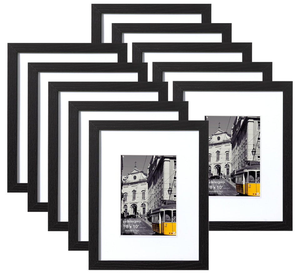 eletecpro 8x10 frame set with black acrylic front offers crisp gallery displays.