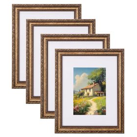 eletecpro 8x10 frame with glass cover in gold finish protecting photos