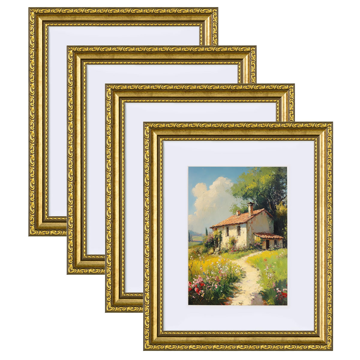 eletecpro 8x10 gold frame with mat displaying a 5x7 photo elegantly
