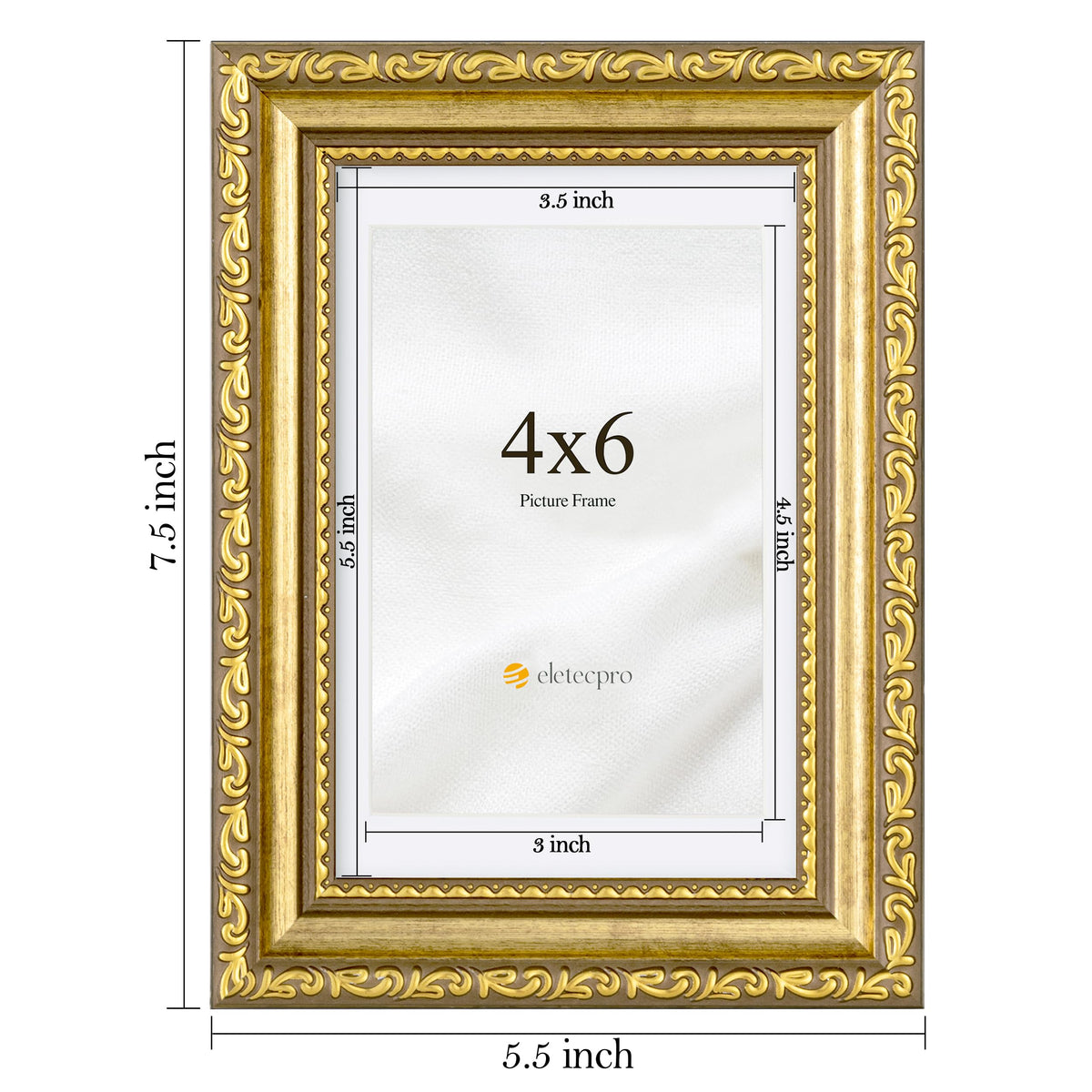 eletecpro frame with real glass protects photos from scratches and displays them clearly